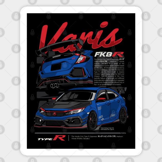 Honda Civic FK8R Varis Sticker by Rockartworks